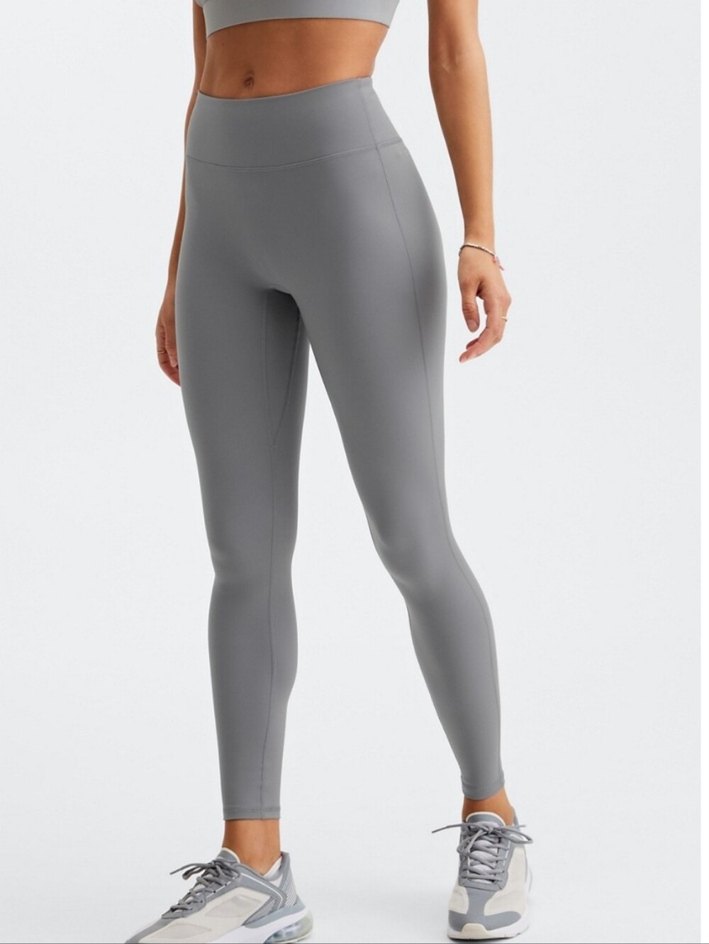 Fabletics Motion365 Leggings In  Quarry Grey/ Atomic 7/8 Length